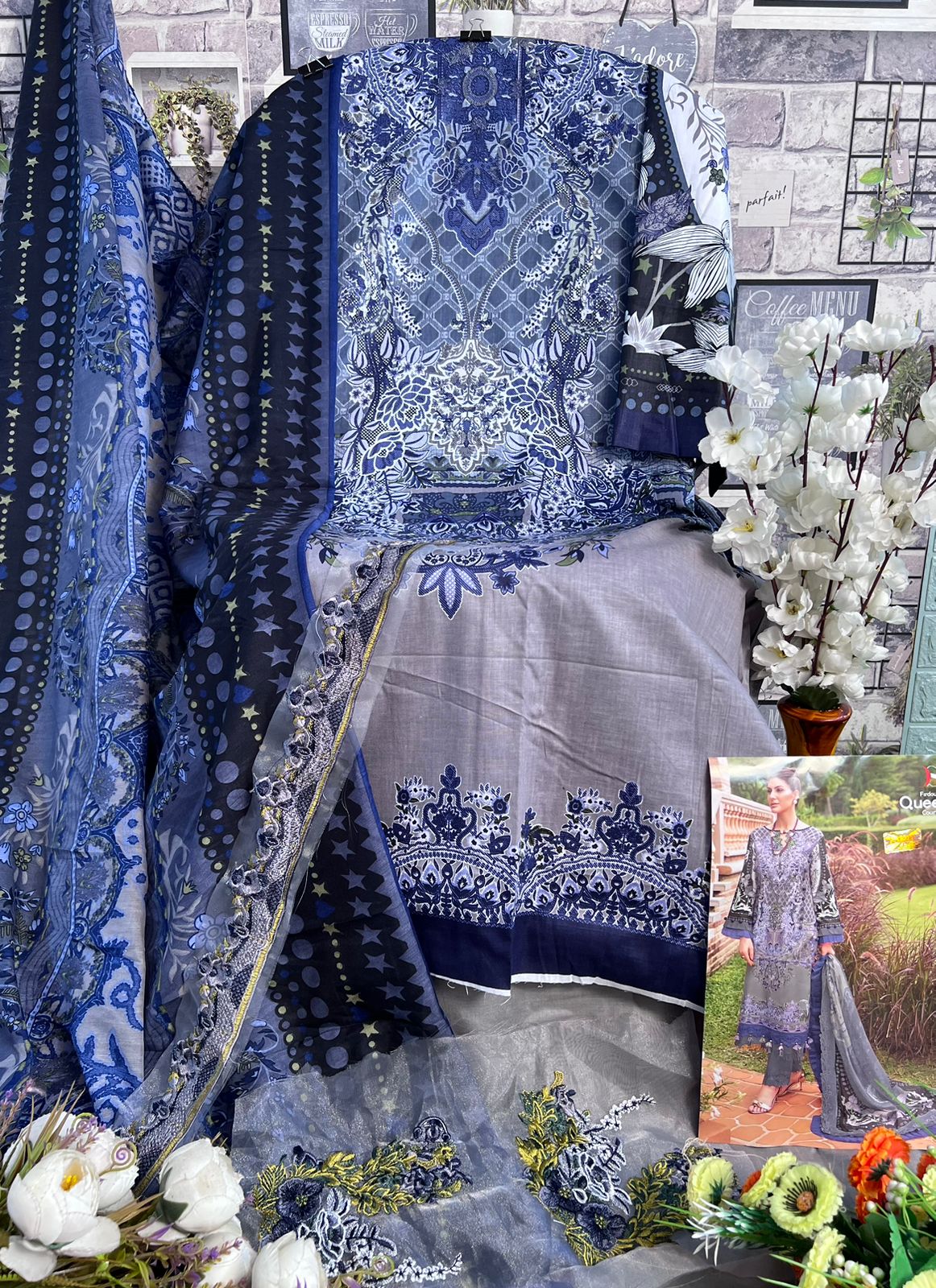 Firdous Queens court 5 By Deepsy Cotton Printed Pakistani Suits Wholesale Market In Surat